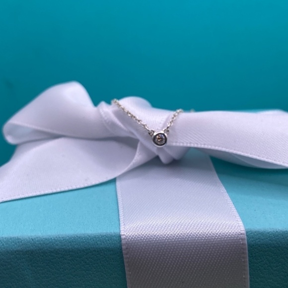 Tiffany & Co .03 Elsa Peretti diamond by the yard 925 silver 16” - Picture 6 of 13